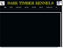 Tablet Screenshot of darktimberkennels.com